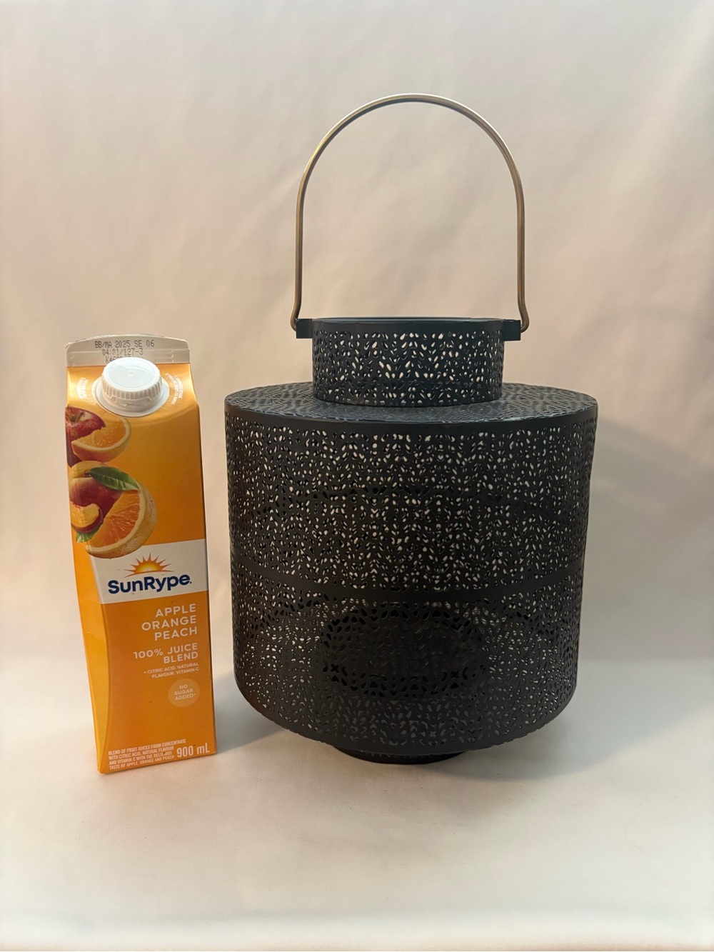 The Mia Telkari, cylindrical filigree black lantern